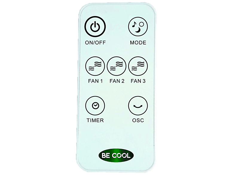 BECOOL BC100TU2001F Turmventilator Weiß (35 Watt)