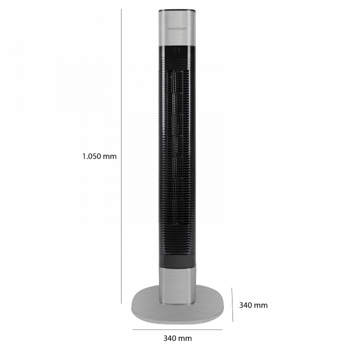 PROFI CARE PC-TVL 3068 Turmventilator Edelstahl/Schwarz (50 Watt)