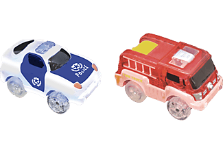 BEST DIRECT Fantastic Tracks Police Car + Firecar - Polizeiauto und Feurwehrauto (Mehrfarben )