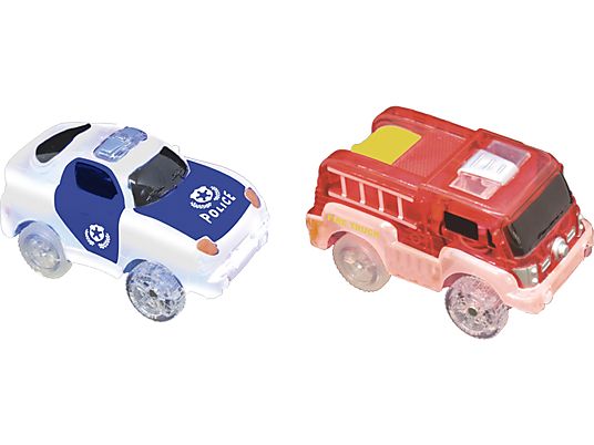 BEST DIRECT Fantastic Tracks Police Car + Firecar - Voiture de police et camion de pompiers (Multicolore)