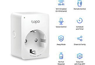 TP-LINK Tapo P100 Mini Akıllı Wi-Fi Priz Beyaz_1