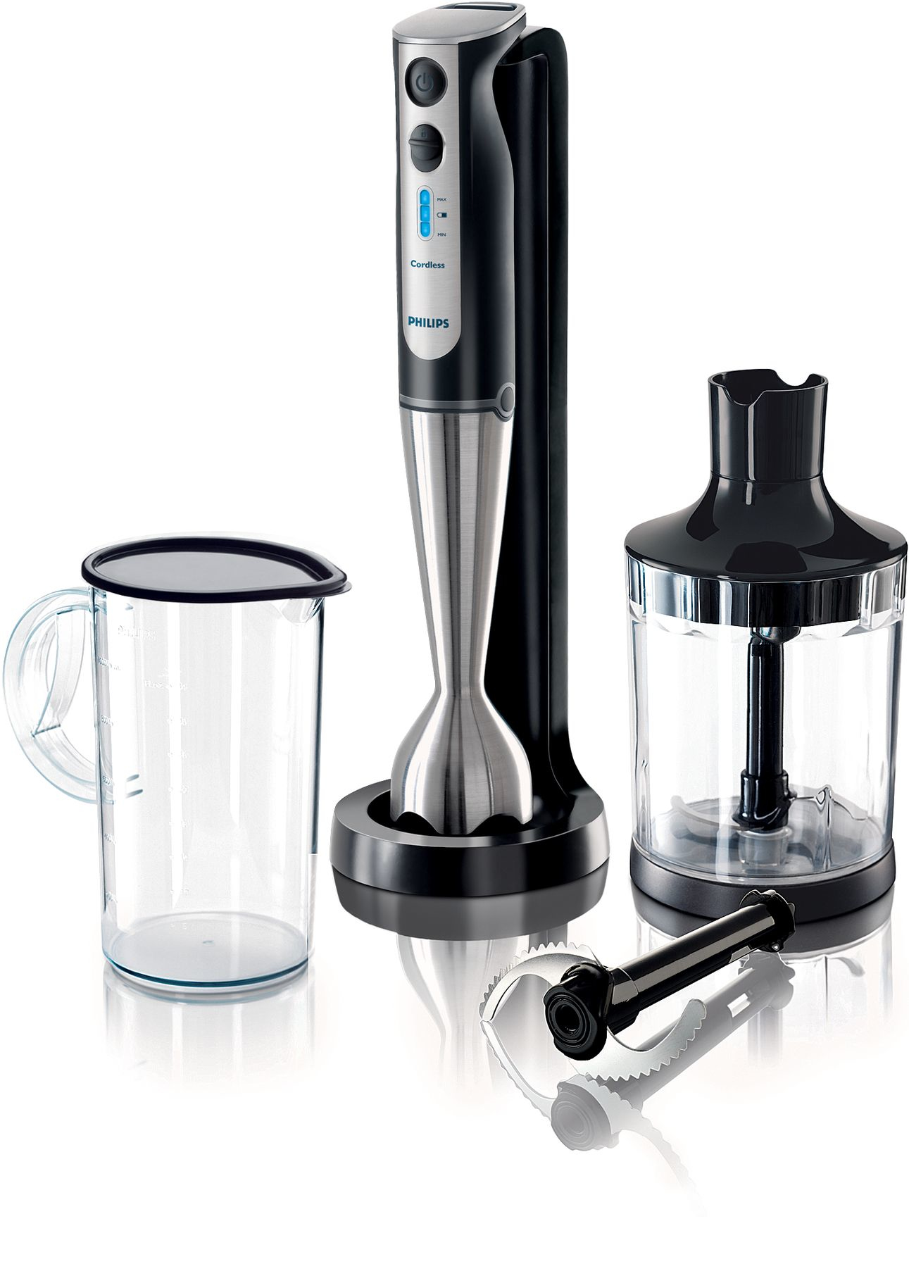 PHILIPS HR1378/00 Stabmixer Dunkelgrau, Alu (200 Watt, 1 l)