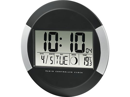 HAMA PP-245 - Horloge murale radio-pilotée DCF (Noir)