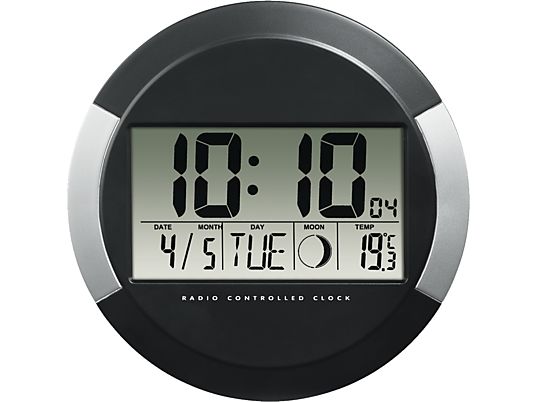 HAMA PP-245 - Horloge murale radio-pilotée DCF (Noir)