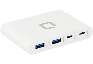 DICOTA USB-C Portable 4-in-1 Hub Universal, Weiß