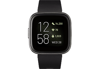 FITBIT Outlet Versa 2 okosóra fekete/karbon (Black/Carbon)