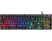 DELTACO GAMING RGB-tangentbord, 105 tangenter, nordisk layout, membranbrytare, orange LED belysning, USB, svart/RGB