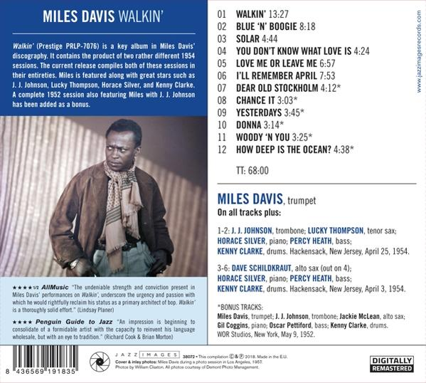 Album borító Miles Davis arcával. Szöveg a zenéjéről, a számok listája és a stáblista.