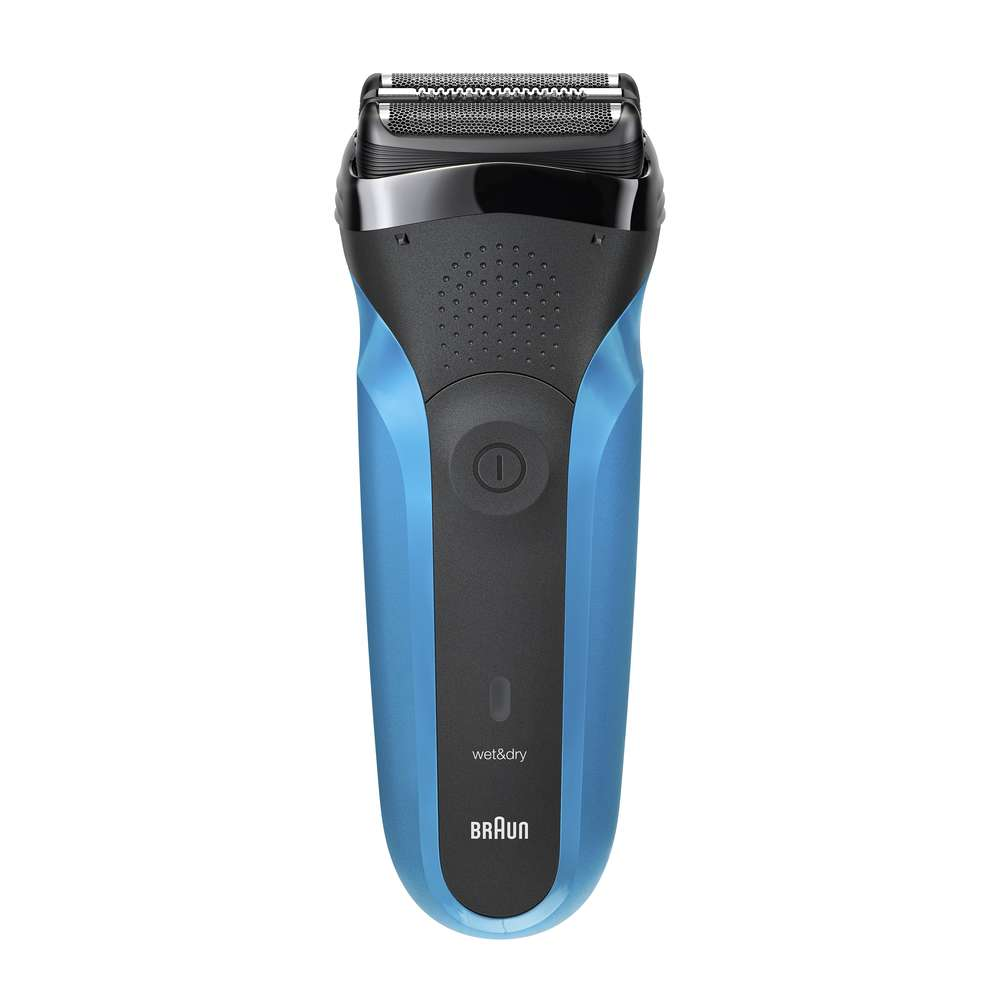 Braun Series 3 310 afeitadora maquinilla wet dry para barba hombre con flexibles recargable inalámbrica lavable negroazul 310s de recortadora azul resistente agua 20