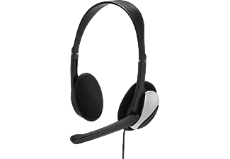HAMA HS-P100, On-ear Headset Schwarz/Silber