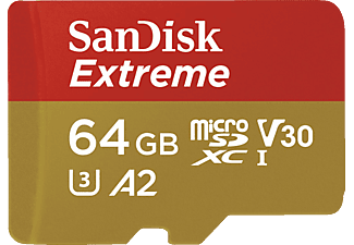 SANDISK Extreme®, Micro-SDXC Speicherkarte, 64 GB, 160 MB/s