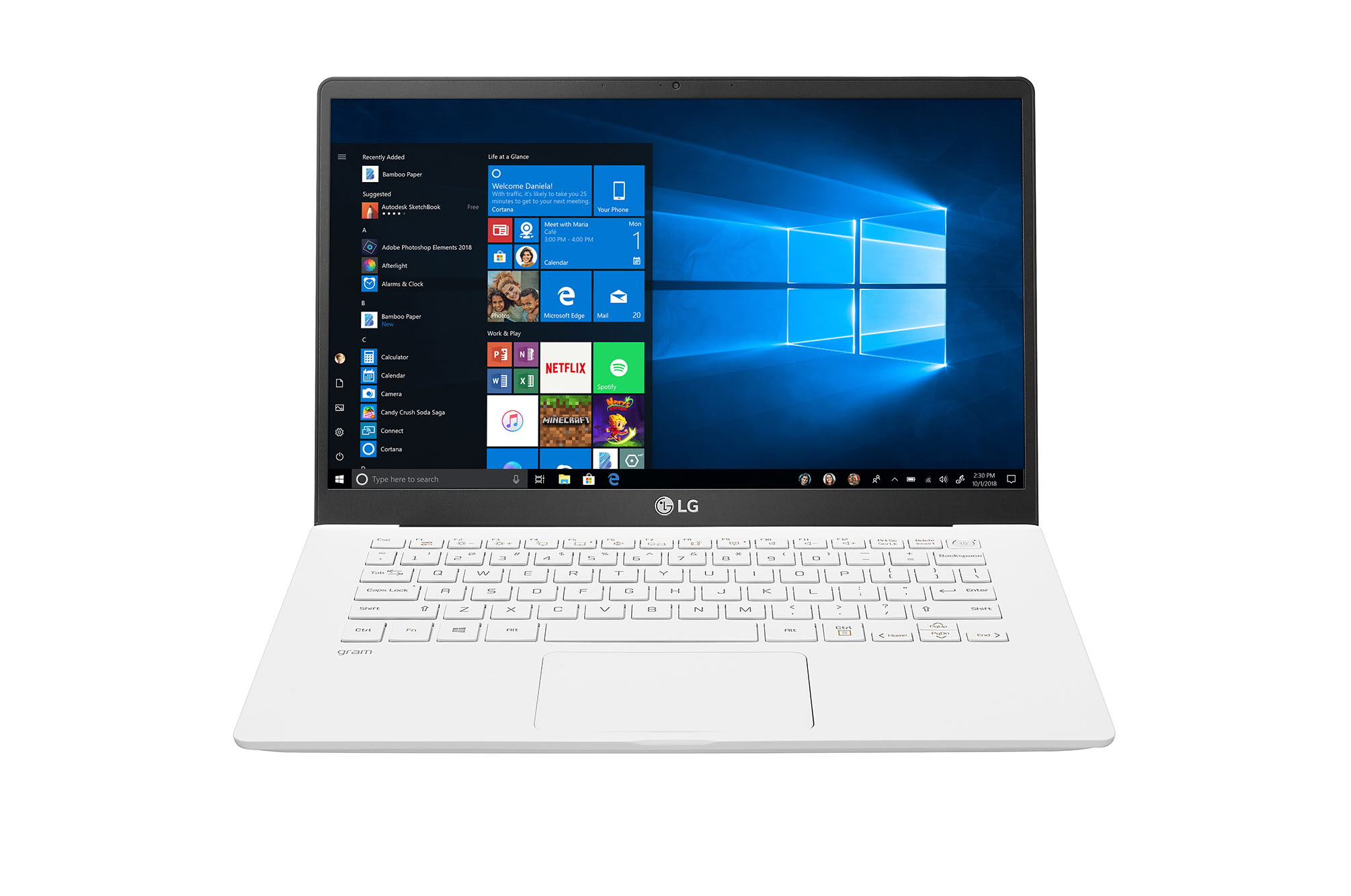 Portátil - LG Gram 14Z90N-V-AR53B, 14" FHD, Intel® Core™ i5-1035G7, 8 GB, 256 GB SSD, Windows 10 Home, Blanco