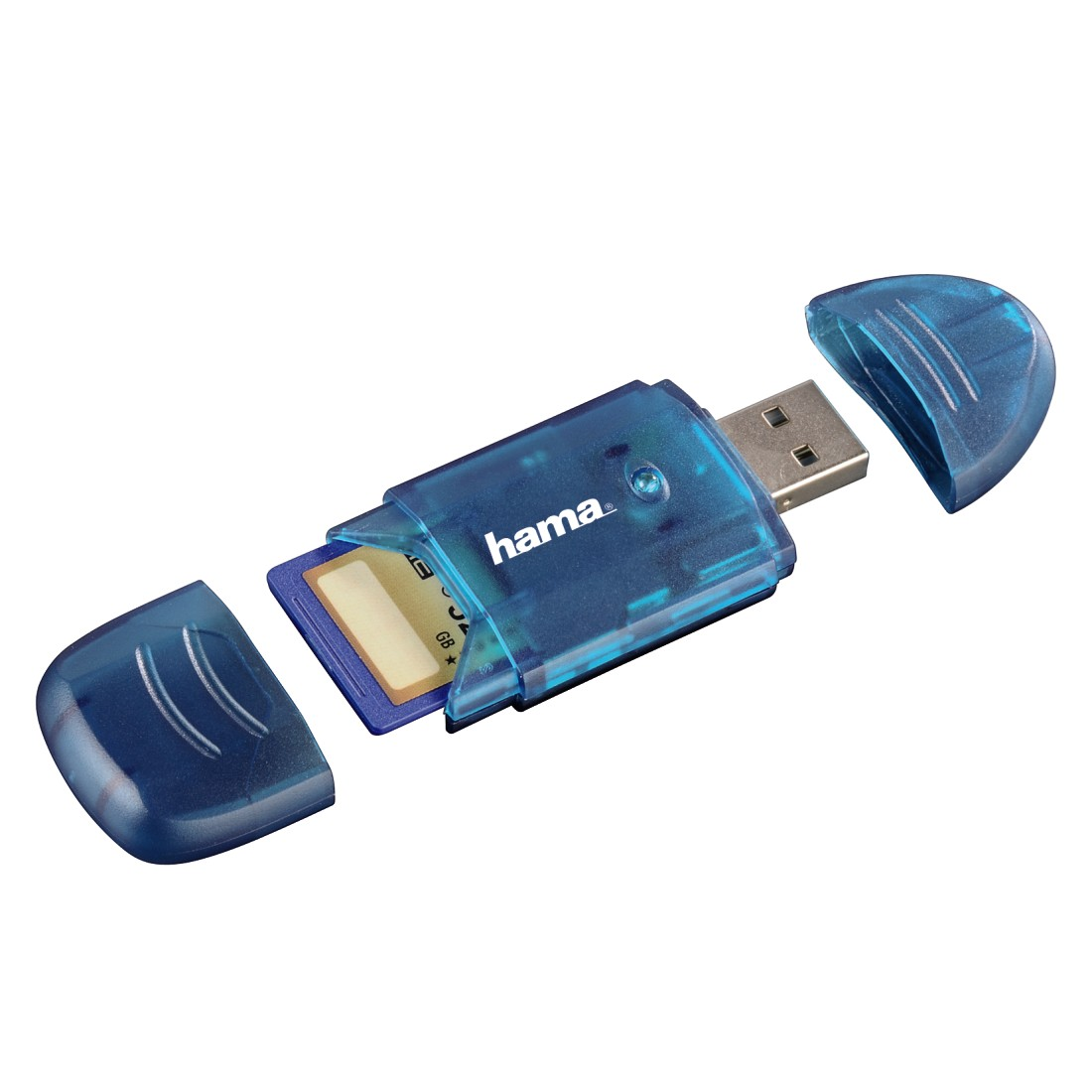 HAMA USB-2.0, Kartenleser, Blau