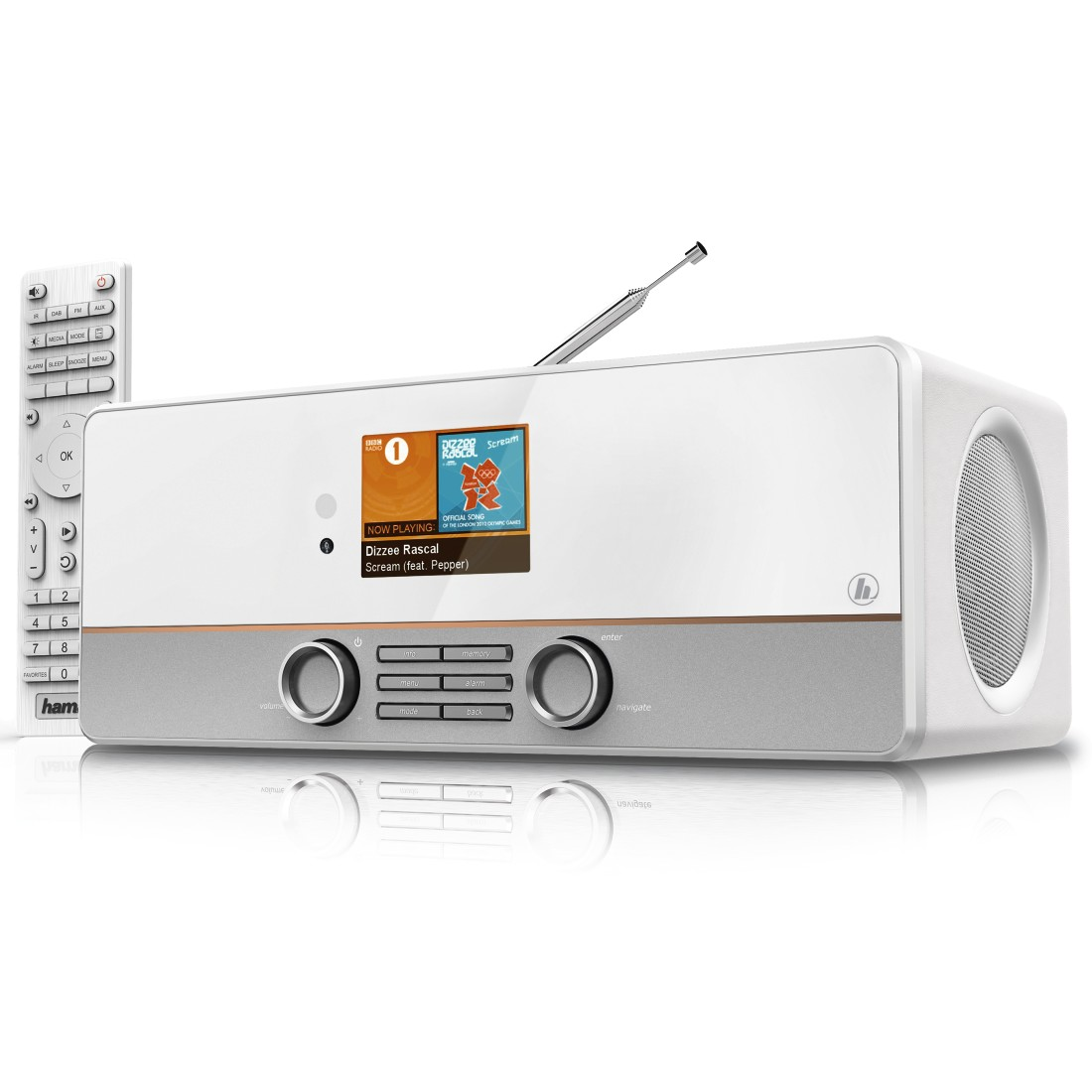 HAMA DIR3115MS Internetradio, digital, analog, FM, DAB, DAB+, Internet Radio, Weiß