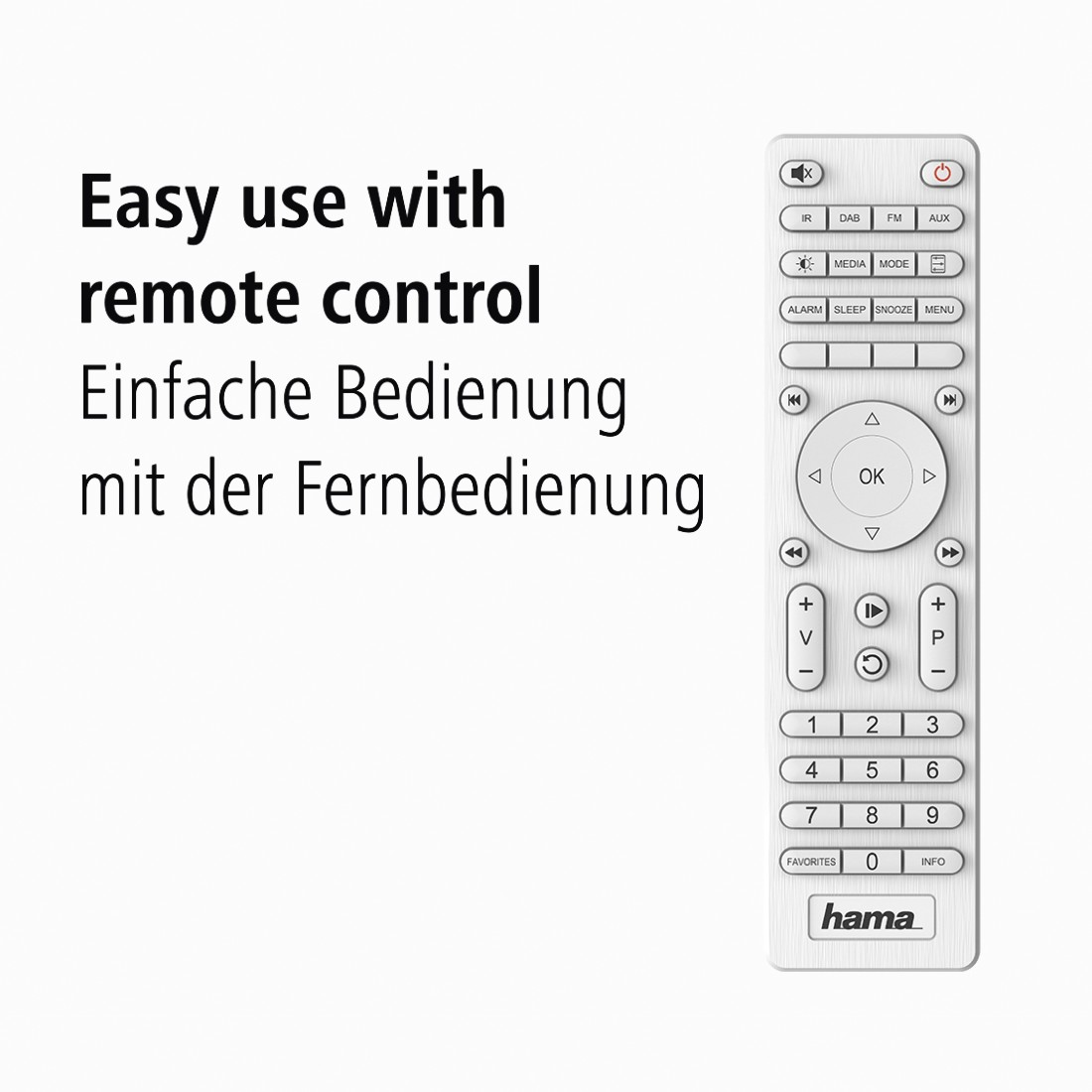 HAMA DIR3115MS Internetradio, digital, analog, FM, DAB, DAB+, Internet Radio, Weiß