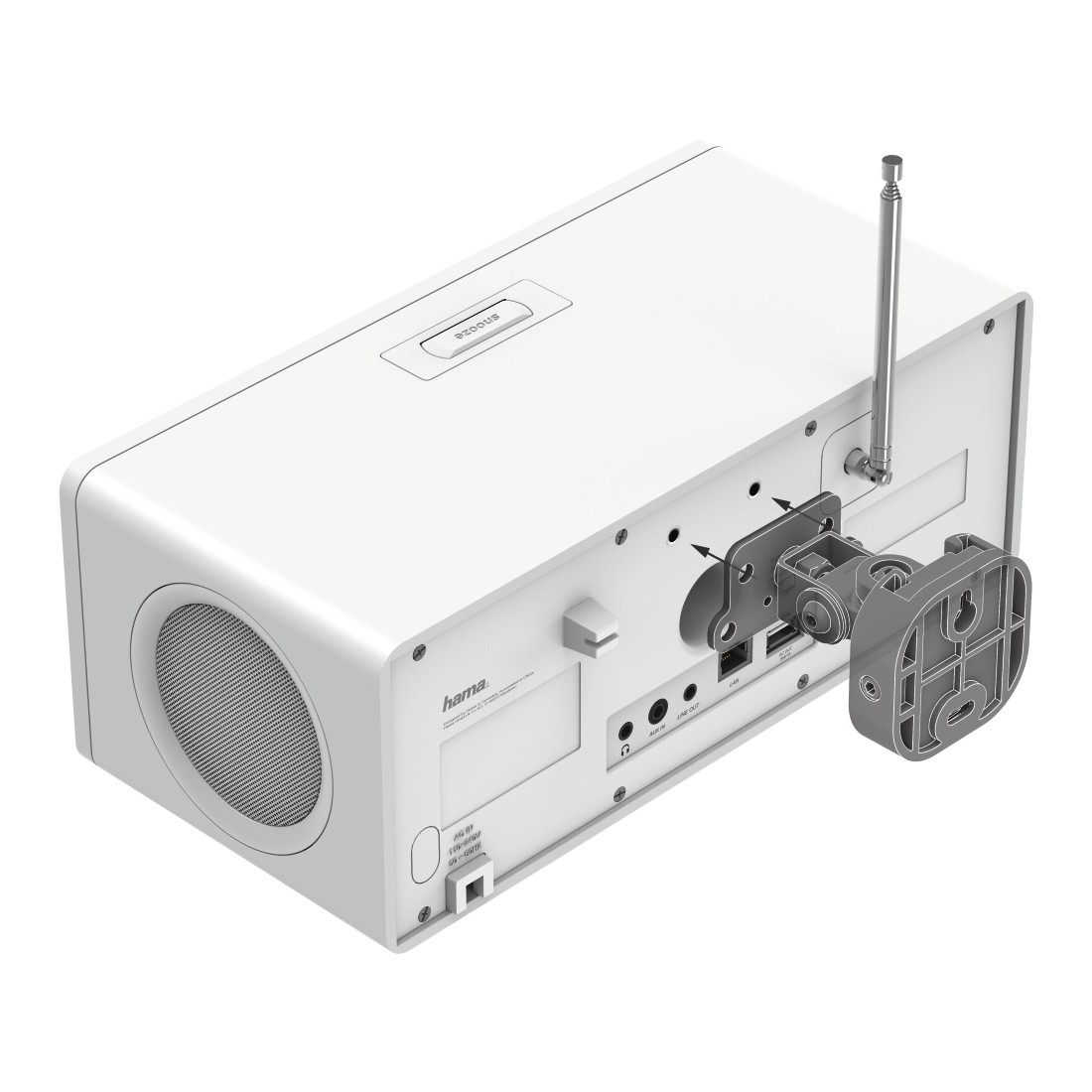 HAMA DIR3115MS Internetradio, digital, analog, FM, DAB, DAB+, Internet Radio, Weiß