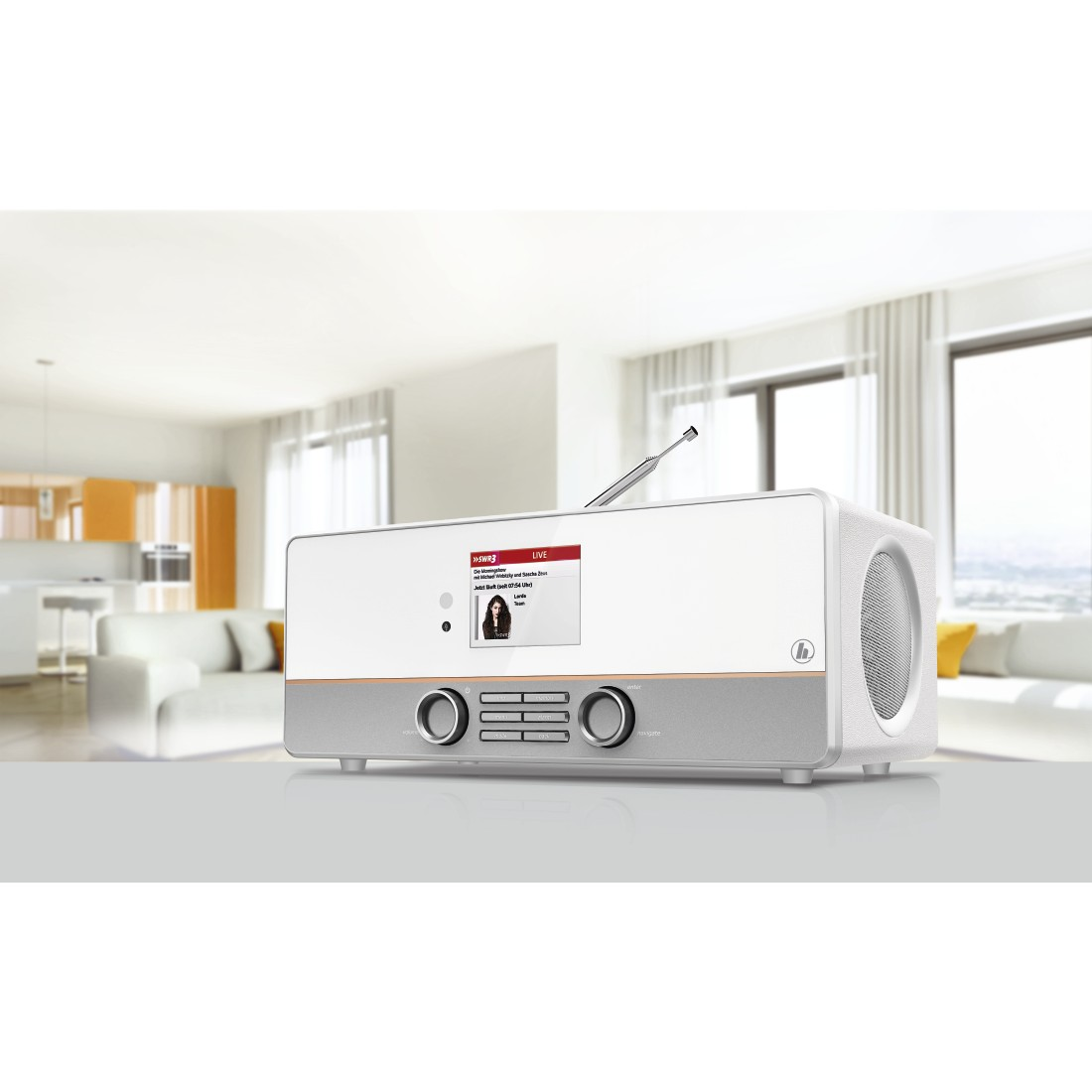 HAMA DIR3115MS Internetradio, digital, analog, FM, DAB, DAB+, Internet Radio, Weiß