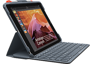 LOGITECH Slim Folio billentyűzetes flip tok Ipad 9.7" készülékhez, fekete (920-009024)