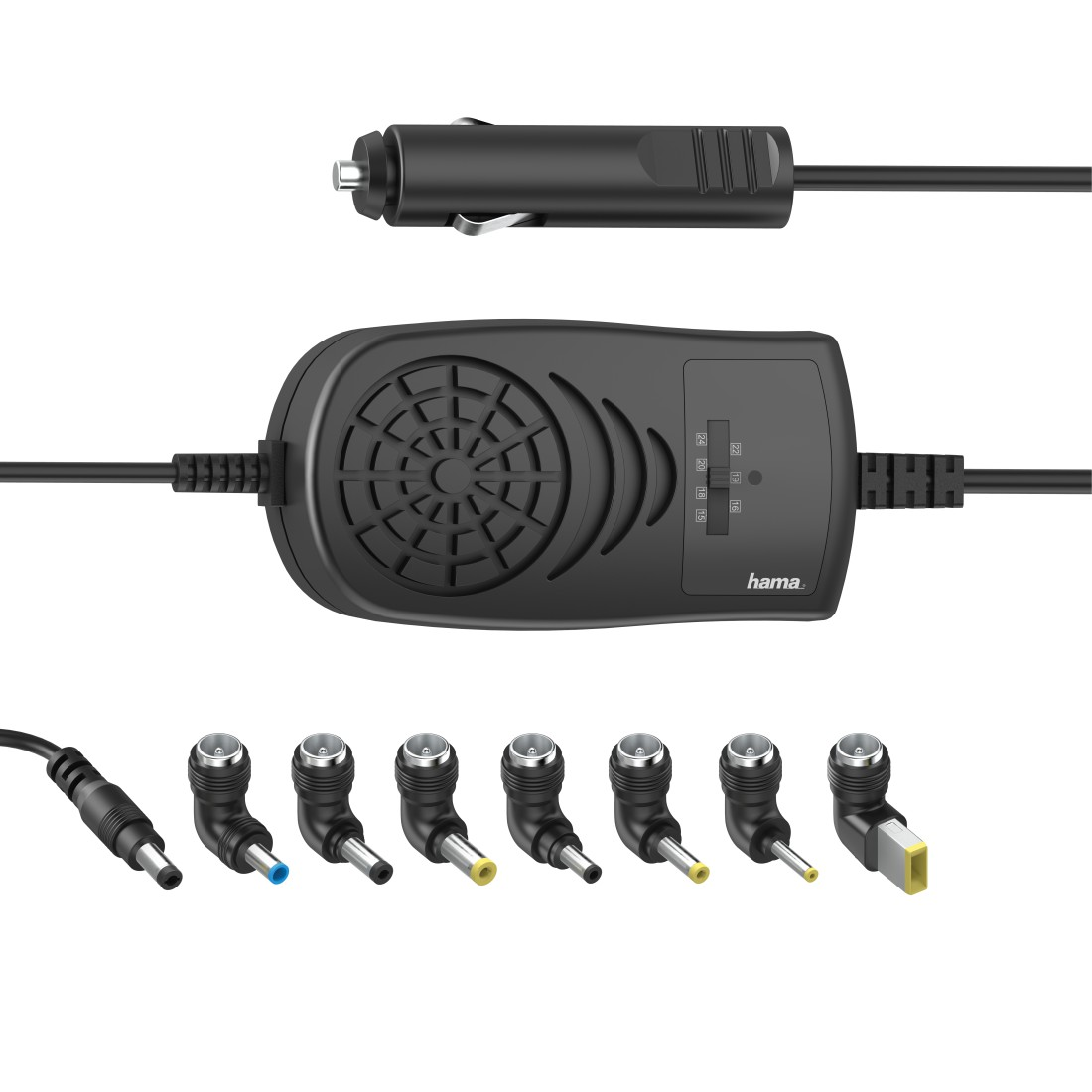 HAMA Kfz-Notebook Netzteil Universal, 15-24 Volt 120 Watt, Schwarz