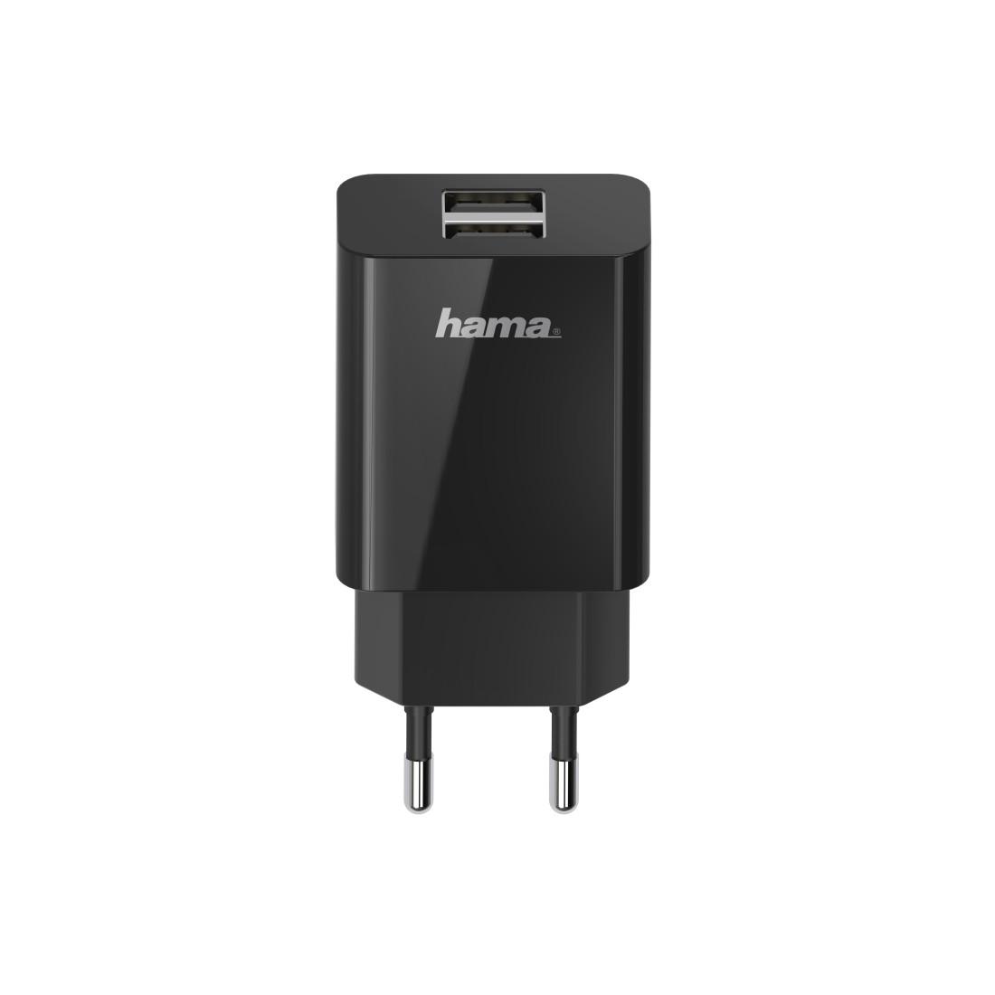 HAMA 2-fach USB-Ladegerät Universal 10.5 Schwarz Watt