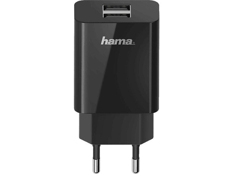 HAMA 2-fach USB-Ladegerät Universal 10.5 Watt, Schwarz | Ladegeräte