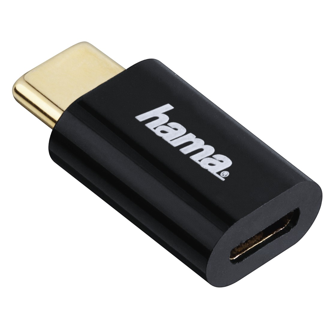 HAMA Micro-USB auf USB Typ-C, Adapter, Schwarz