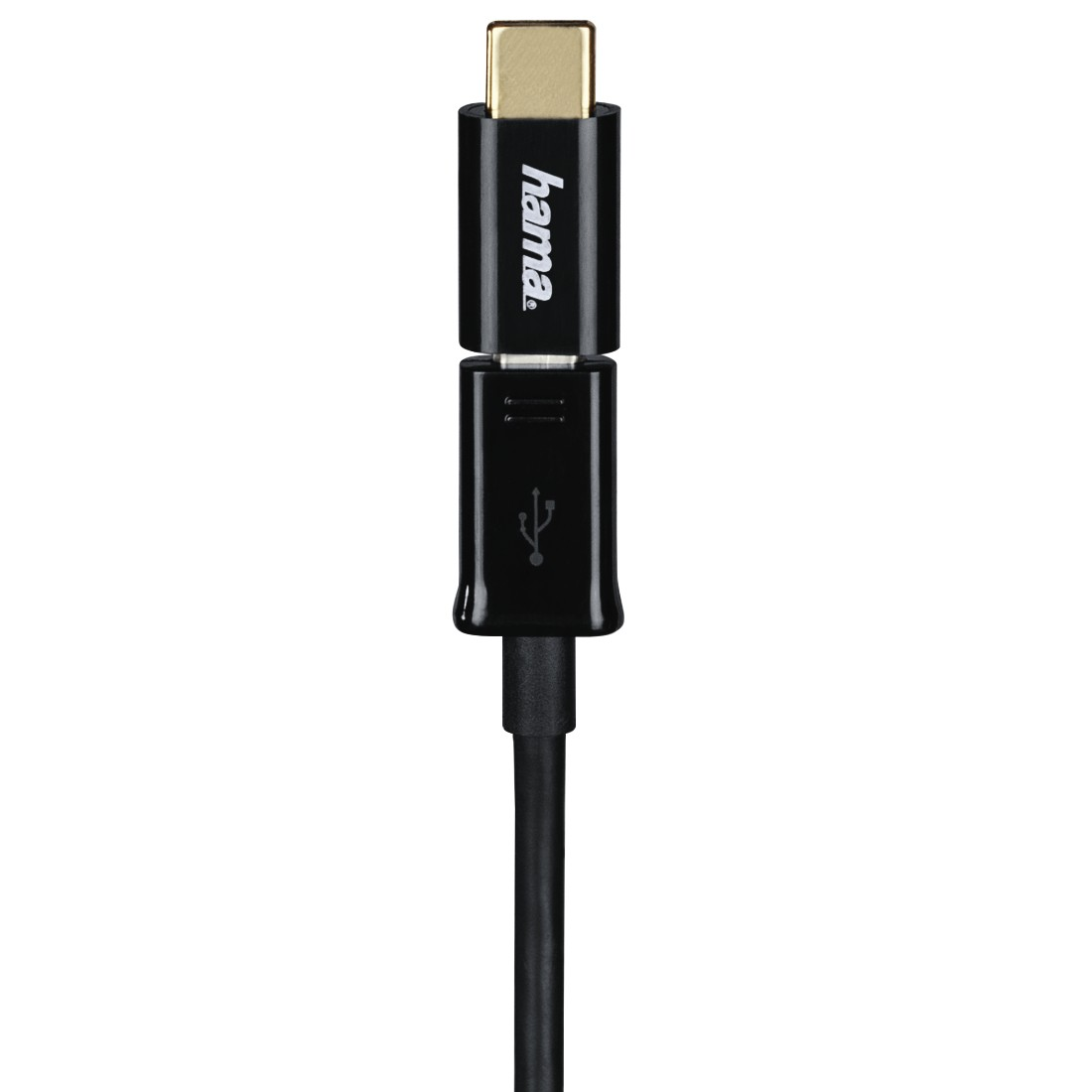HAMA Micro-USB auf USB Typ-C, Adapter, Schwarz