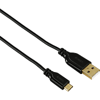 HAMA 0.75 m, Micro-USB Kabel, Schwarz