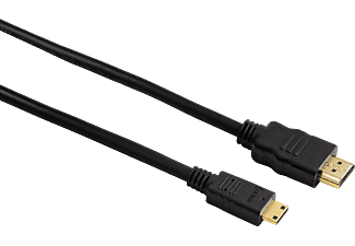 HAMA High Speed HDMI Stecker Typ A auf Stecker Typ C (Mini) 2 m, HDMI-Kabel, Schwarz