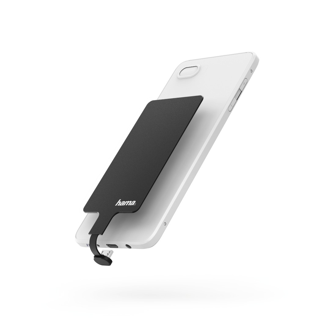 HAMA Micro-USB kabelloser Ladeadapter Schwarz