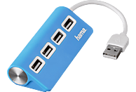 HAMA USB-2.0 1:4, USB Hub, Blau