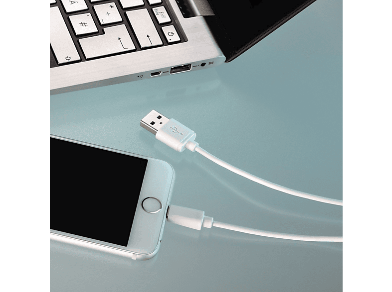 HAMA Lightning, Ladekabel, 1 m, Weiß