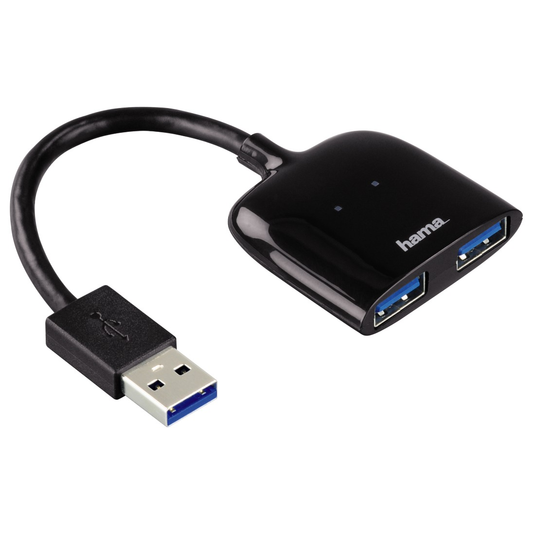HAMA Mobil 2-fach, USB 3.0 Hub, Schwarz