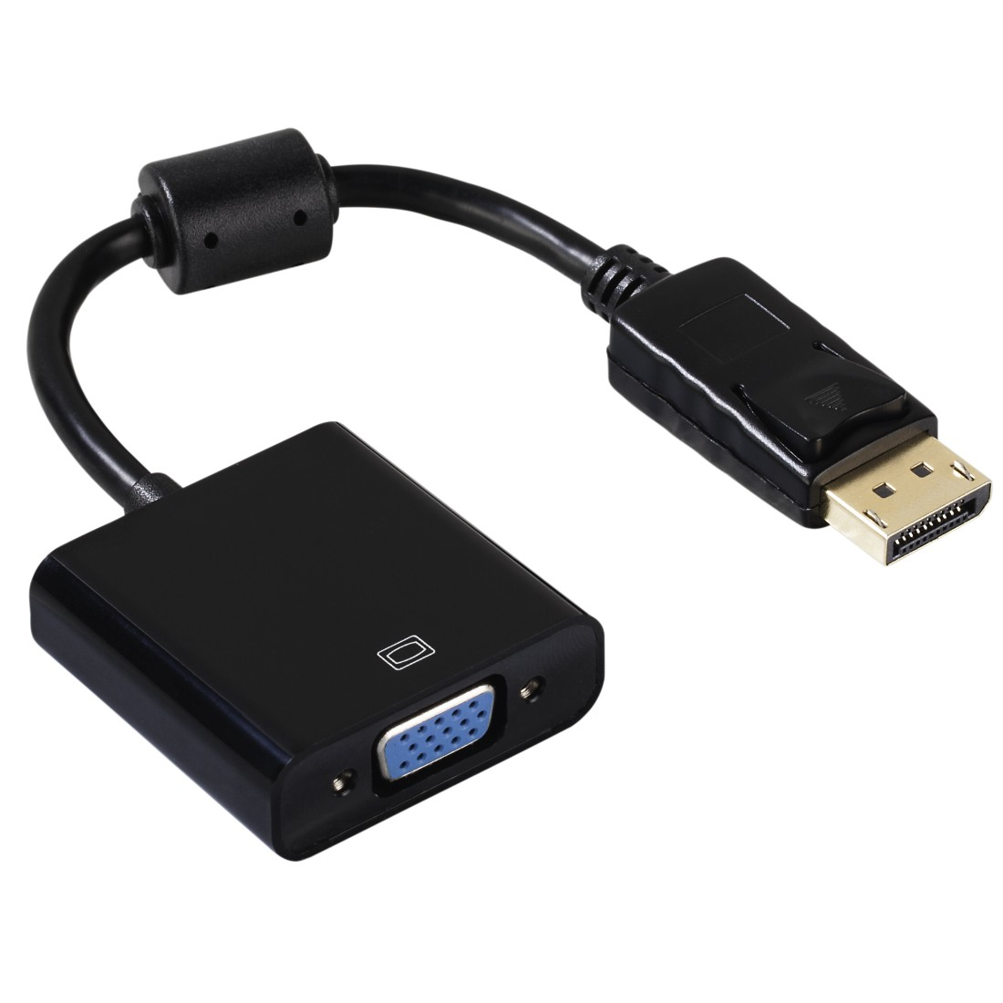 HAMA VGA auf DisplayPort Adapter, Schwarz