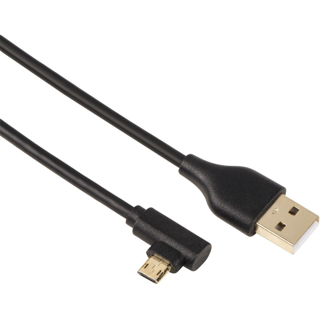 HAMA 90° Winkelstecker Micro-USB-2.0 Kabel, 1 m