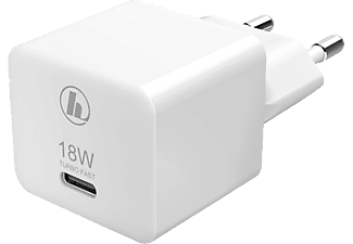 HAMA USB-C, Power-Delivery/Quick Charge, 18W Mini-Ladegerät Universal, Weiß