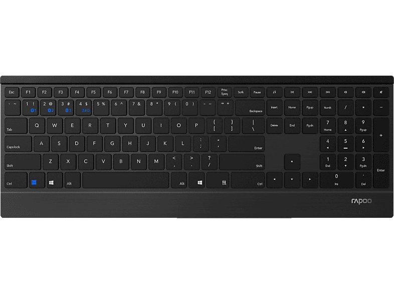 RAPOO E9500M, Tastatur, Scissor, Sonstiges, Schwarz kabellos