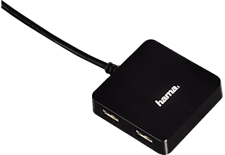 HAMA 4-fach, USB-2.0-Hub, Schwarz