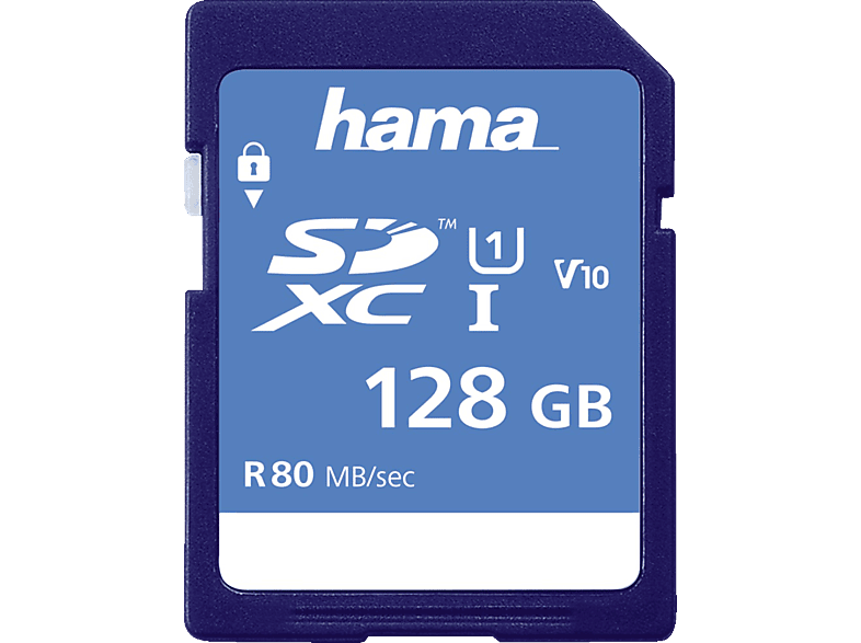 HAMA Memory Fast, SDXC Speicherkarte, 128 GB, 80 MB/s