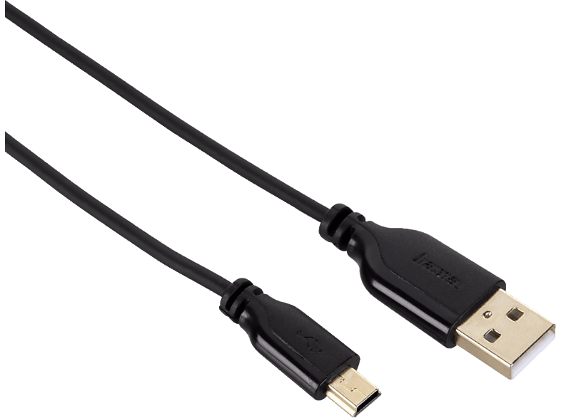 HAMA 0.75 m USB 2.0, Schwarz Anschlusskabel