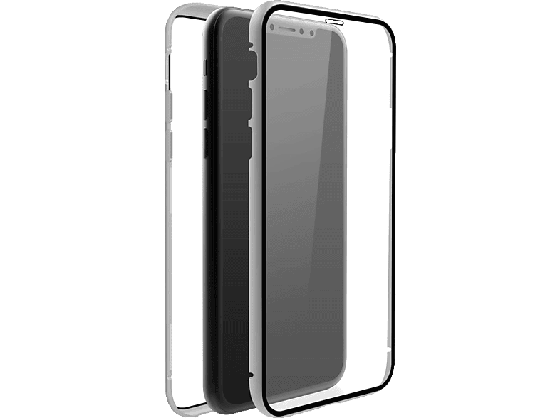 BLACK ROCK 360° Glass, Full Cover, Apple, iPhone XR, Silber/Transparent