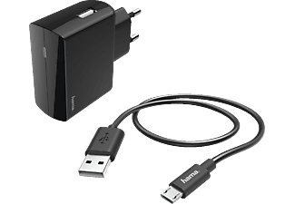 HAMA Micro-USB Ladegerät Universal, 5 Volt, Schwarz