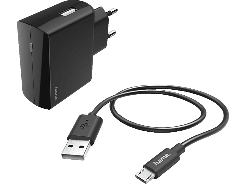 HAMA Micro-USB Ladegerät Universal, 5 Volt 12 Watt, Schwarz Ladegerät$[,  Universal]$$[, Universal]$$[, Schwarz]$ kaufen