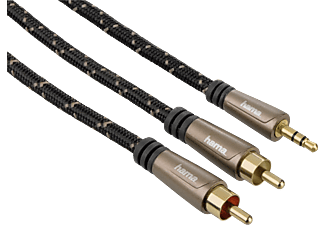 HAMA 3.5-mm-Klinken-Stecker auf 2 Cinch-Stecker, Audio Kabel, 3 m