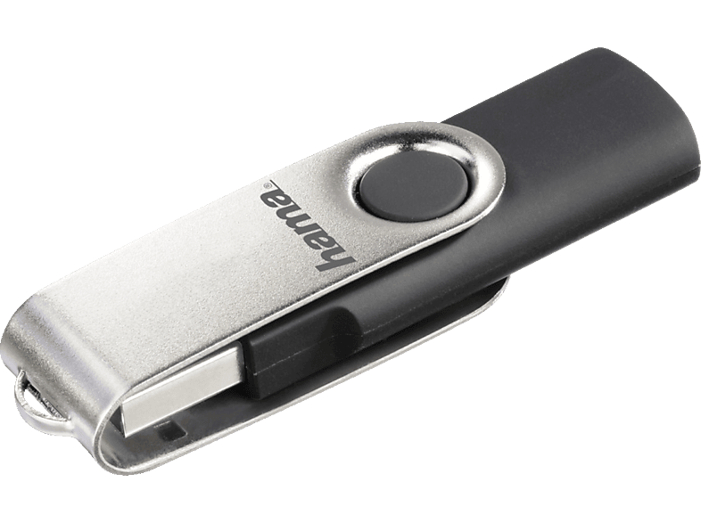 HAMA MB/s, 10 USB-Stick, Rotate Schwarz/Silber GB, 16