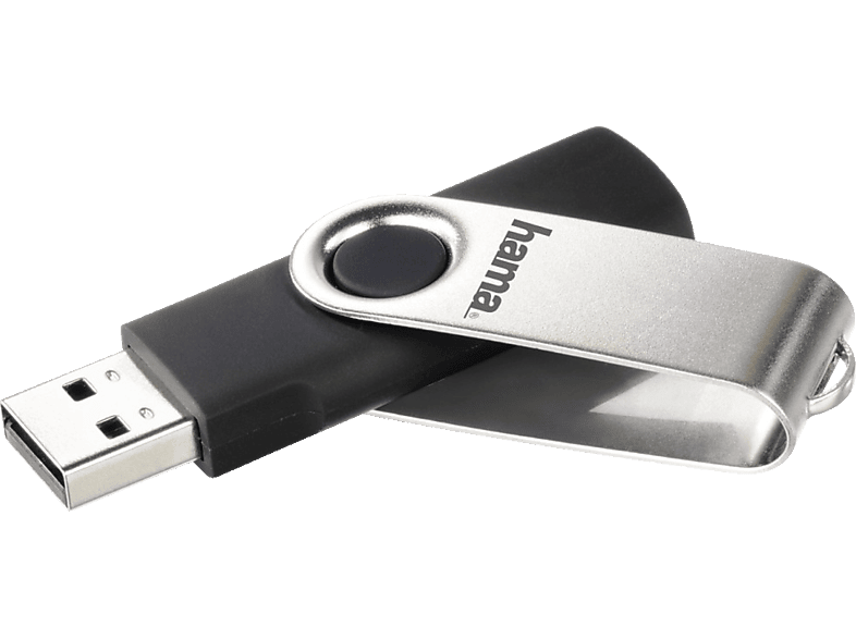 Thumbnail - HAMA Rotate USB-Stick, 16 GB, 10 MB/s, Schwarz/Silber