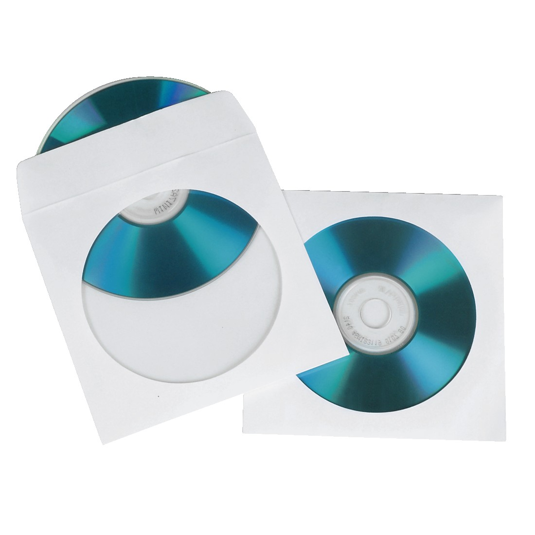 Weiß 50er Papier-Schutzhüllen CD-/DVD Pack HAMA