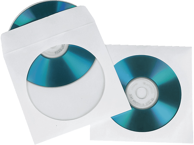CD-/DVD Pack 50er Weiß HAMA Papier-Schutzhüllen