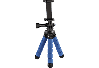 HAMA Flex Dreibein Mini-Stativ, Blau, Höhe offen bis 140 mm