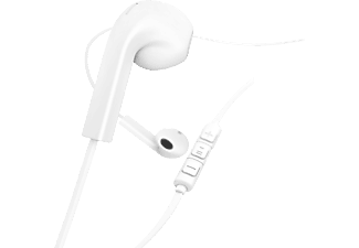 HAMA 184038 Kopfhörer "Advance", Earbuds, Mikrofon, Flachbandkabel, Weiß